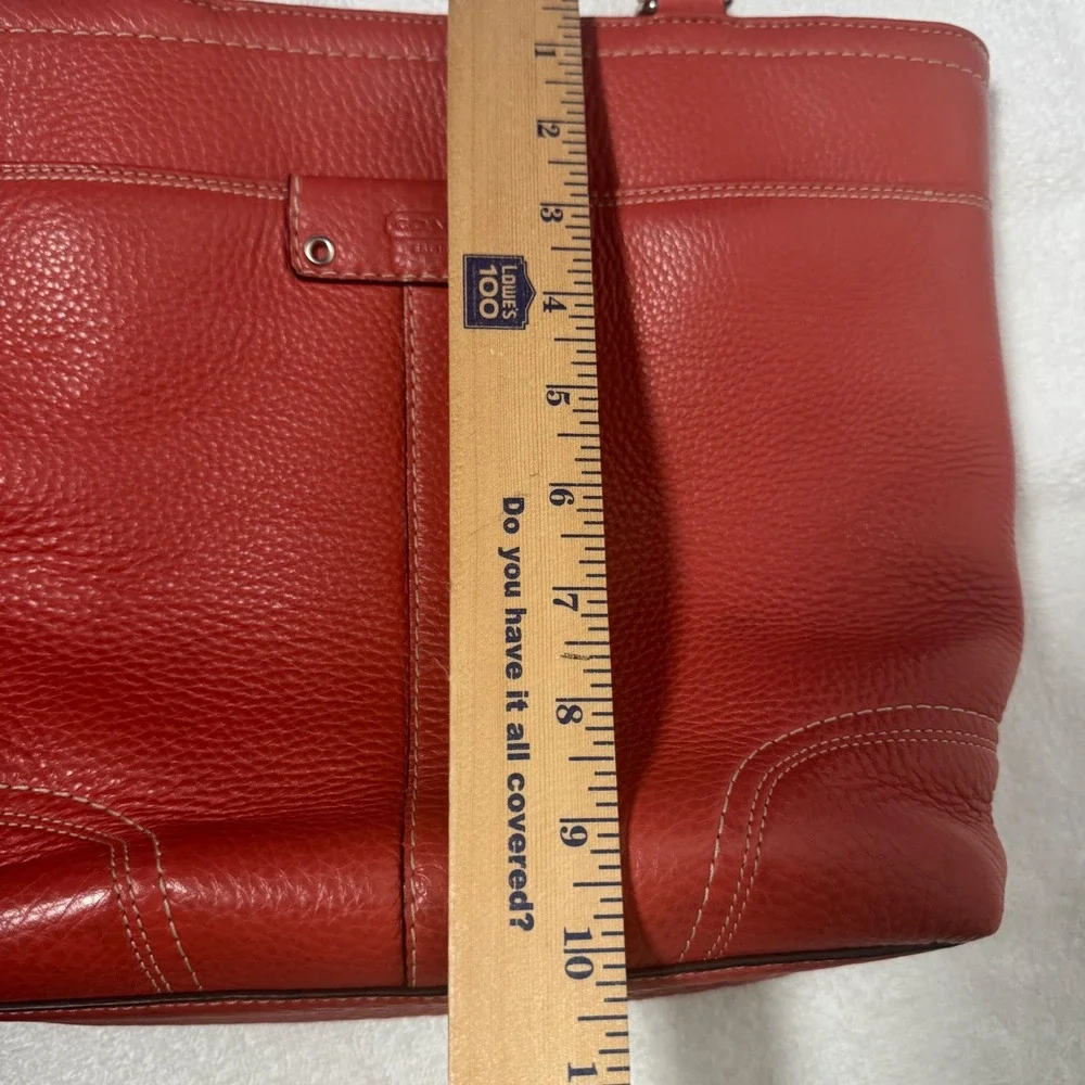 Coach Hamilton Shoulder Tote Bag Burnt Orange Salmon Pebbled Leather F13089‎ VTG